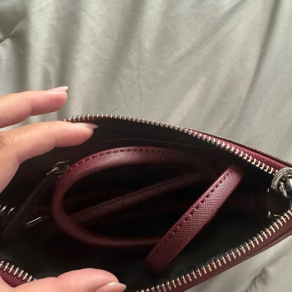 Calvin Klein Maroon Wristlet Clutch - Picture 2 of 4